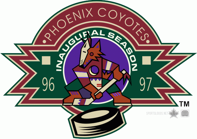 Phoenix Coyotes 1997 Anniversary Logo fabric transfer version 3
